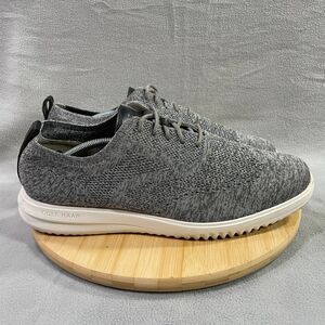 Cole Haan Grand Wingtip Oxford Mens Size 13 M Grey Stitchlite Knit Shoes C37368